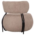 ΠΟΛΥΘΡΟΝΑ ΣΤΡΟΓΓΥΛΗ KARSEN HM9598.08 ΣΚΟΥΡΟ ΜΠΕΖ ΜΠΟΥΚΛΕ ΥΦΑΣΜΑ 79x82x74Υεκ. - Image 5