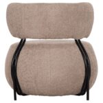 ΠΟΛΥΘΡΟΝΑ ΣΤΡΟΓΓΥΛΗ KARSEN HM9598.08 ΣΚΟΥΡΟ ΜΠΕΖ ΜΠΟΥΚΛΕ ΥΦΑΣΜΑ 79x82x74Υεκ. - Image 6