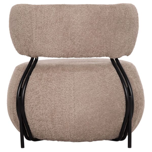 ΠΟΛΥΘΡΟΝΑ ΣΤΡΟΓΓΥΛΗ KARSEN HM9598.08 ΣΚΟΥΡΟ ΜΠΕΖ ΜΠΟΥΚΛΕ ΥΦΑΣΜΑ 79x82x74Υεκ. - Image 6