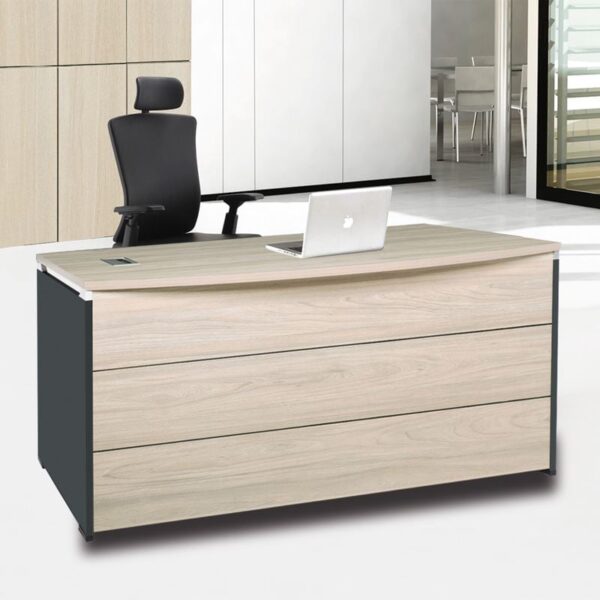 PROGRESS Γραφείο 140x80cm Απόχρωση Elm-Sky Grey 140x80x75cm - Image 3