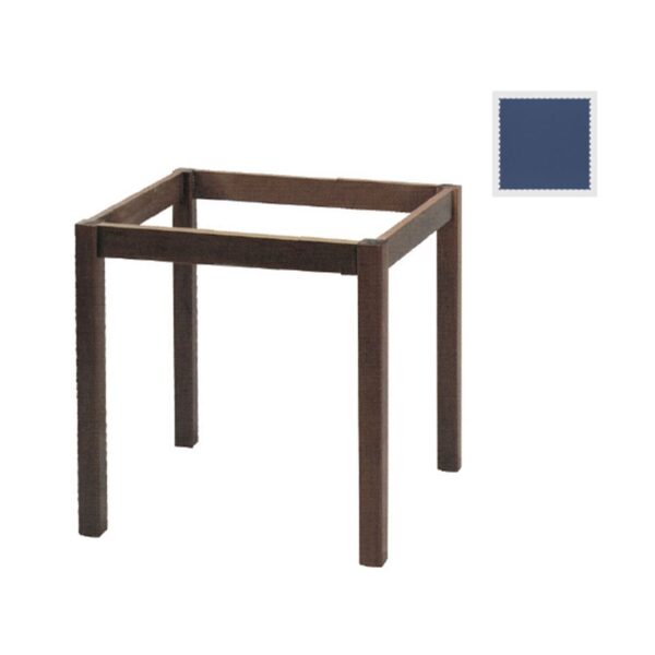 ΚΑΦΕΝΕΙΟΥ Βάση Τραπεζιού Οξιά Λυόμενη για Επιφάνεια 80x80cm, Βαφή Εμποτισμού Ανιλίνη Μπλε 69x69x73cm - Image 4