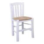 CASA Καρέκλα Οξιά Βαφή Εμποτισμού Λάκα Άσπρο, Κάθισμα Ψάθα 42x45x88cm - Image 7