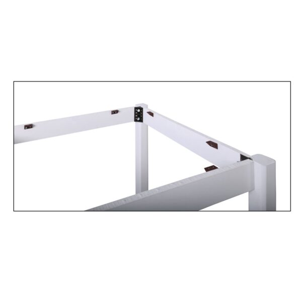 ΚΑΦΕΝΕΙΟΥ Βάση Τραπεζιού Οξιά Λυόμενη για Επιφάνεια 80x120cm Βαφή Εμποτισμού Λάκα Άσπρο 69x109x73cm - Image 6