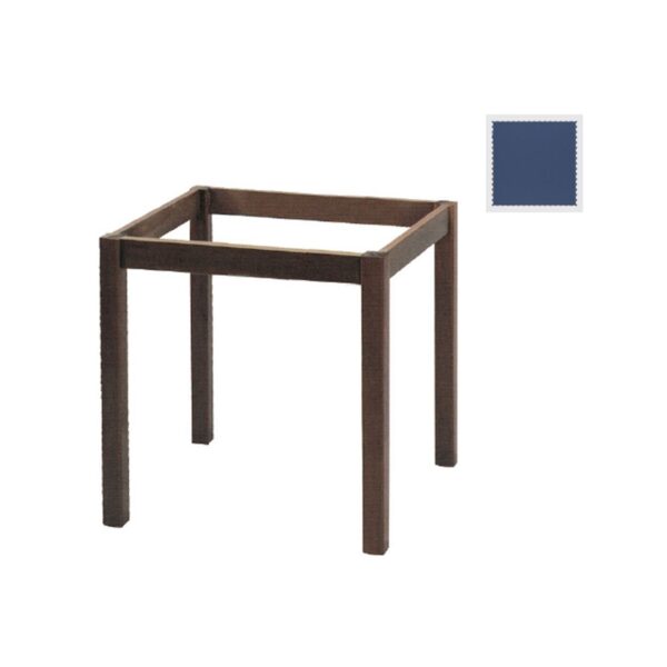 ΚΑΦΕΝΕΙΟΥ Βάση Τραπεζιού Οξιά Λυόμενη για Επιφάνεια 60x60cm, Βαφή Εμποτισμού Ανιλίνη Μπλε 49x49x73cm - Image 4