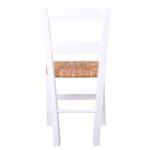 ΣΥΡΟΣ Καρέκλα Οξιά Βαφή Εμποτισμού Λάκα Άσπρο, Κάθισμα Ψάθα 41x45x88cm - Image 9