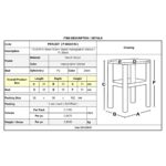 ΤΑΒΕΡΝΑΣ Σκαμπό Βοηθητικό, Οξιά Βαφή Εμποτισμός Καρυδί, Κάθισμα Pu Μαύρο 35x35x51cm - Image 6