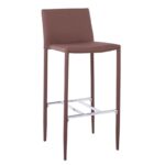 REGINA Σκαμπό BAR με Πλάτη, Ύφασμα Αδιάβροχο Καφέ 41x49x76/100cm - Image 3