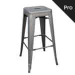 RELIX Σκαμπό Bar-Pro H.67cm, Στοιβαζόμενο, Μέταλλο Βαφή Metal με Διακοσμητική Σκουριά 43x43 H.67cm - Image 4