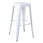 RELIX Σκαμπό Bar Στοιβαζόμενο, Μέταλλο Βαφή Άσπρο 42x42 H.76cm - Image 4