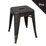 RELIX Σκαμπό-Pro, Στοιβαζόμενο, Μέταλλο Βαφή Antique Black 39x39x45cm - Image 3