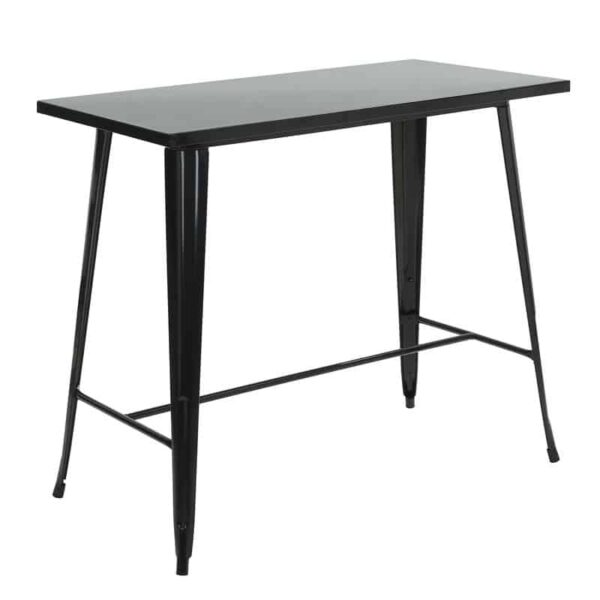 RELIX Τραπέζι Bar Μέταλλο Βαφή Μαύρο 120x60x103cm - Image 3
