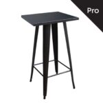 RELIX Τραπέζι Bar-Pro, Μέταλλο Βαφή Μαύρο 60x60x101cm - Image 4
