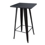 RELIX Τραπέζι Bar Μέταλλο Βαφή Μαύρο 60x60x103cm - Image 3