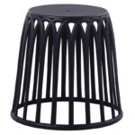 SABA Σκαμπό, Στοιβαζόμενο, PP-UV Μαύρο Φ46cm H.44cm ( Kάθισμα Φ33cm) - Image 4