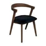 SANDRA Καρέκλα Τραπεζαρίας, Απόχρωση Καρυδί, Pu Μαύρο 52x56x76cm - Image 3