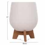 ΣΕΤ 3 ΓΛΑΣΤΡΕΣ ΜΕ TEAK ΒΑΣΕΙΣ TRYLL HM4681.02 FIBER CEMENT ΛΕΥΚΟ - Image 4