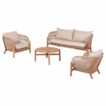 ΣΕΤ ΣΑΛΟΝΙ ΕΞ.ΧΩΡΟΥ 4ΤΜΧ SANJI HM21213 ΞΥΛΟ ΑΚΑΚΙΑΣ-ΑΛΟΥΜΙΝΙΟ-ΣΧΟΙΝΙ - Image 5