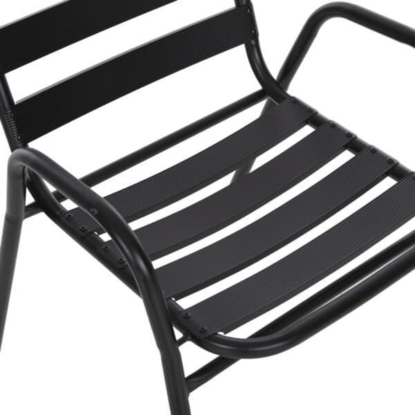 ΣΕΤ ΤΡΑΠΕΖΑΡΙΑΣ 5ΤΜΧ ADAM HM21219.01 ΚΑΡΕΚΛΕΣ ΜΕΤΑΛΛΙΚΕΣ & ΤΡΑΠΕΖΙ 110x60 ΜΑΥΡΟ - Image 4