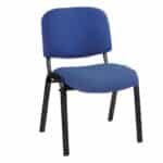 SIGMA Καρέκλα Στοιβαζόμενη Γραφείου Επισκέπτη, Μέταλλο Βαφή Μαύρο, Ύφασμα Μπλε 55x60x79cm / Σωλ.35x16/1mm - Image 4