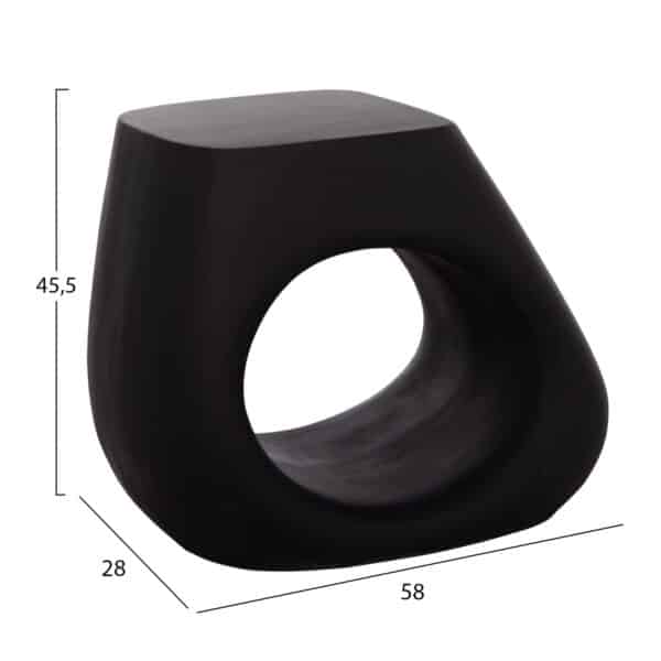 ΣΚΑΜΠΟ ΣΑΛΟΝΙΟΥ LANS HM4691.01 FIBER CEMENT ΣΕ ΜΑΥΡΟ--58x28x45.5Υεκ. - Image 2