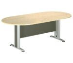 ΣΥΝΕΔΡΙΟΥ Τραπέζι Οβάλ Απόχρωση Dark Grey - Beech 240x120x75cm - Image 3