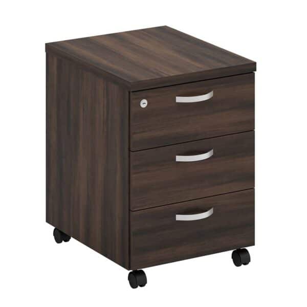 ΣΥΡΤΑΡΙΕΡΑ Τροχήλατη με 3 συρτάρια, Απόχρωση Σκούρο Καρυδί 40x48x56cm - Image 3