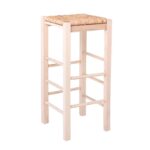 ΤΑΒΕΡΝΑΣ Σκαμπό BAR, Οξιά Εμποτισμός Φυσικό, Κάθισμα Ψάθα 35x35x80cm - Image 4