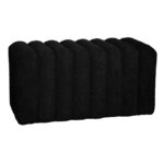 TOGO Σκαμπό Βοηθητικό, Teddy Ύφασμα Μαύρο 80x40x41cm - Image 3