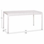 ΤΡΑΠΕΖΙ ΑΛΟΥΜΙΝΙΟΥ RACHEL HM6339.02 ΛΕΥΚΟ 150x80x75Υεκ. - Image 2