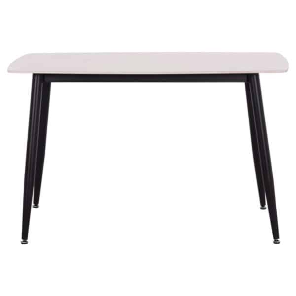 ΤΡΑΠΕΖΙ RAVEN HM9854.01 ΚΕΡΑΜΙΚΟ TOP ΜΑΤ ΛΕΥΚΟ ΜΑΡΜΑΡΟ-ΜΑΥΡΟ ΜΕΤΑΛΛΟ 120x70x73Υεκ. - Image 3