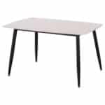 ΤΡΑΠΕΖΙ RAVEN HM9854.01 ΚΕΡΑΜΙΚΟ TOP ΜΑΤ ΛΕΥΚΟ ΜΑΡΜΑΡΟ-ΜΑΥΡΟ ΜΕΤΑΛΛΟ 120x70x73Υεκ. - Image 4