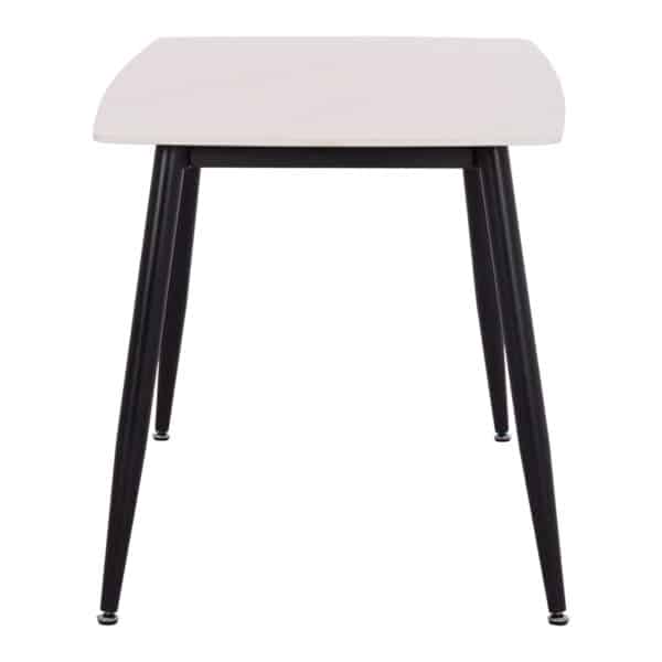 ΤΡΑΠΕΖΙ RAVEN HM9854.01 ΚΕΡΑΜΙΚΟ TOP ΜΑΤ ΛΕΥΚΟ ΜΑΡΜΑΡΟ-ΜΑΥΡΟ ΜΕΤΑΛΛΟ 120x70x73Υεκ. - Image 5