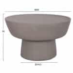 ΤΡΑΠΕΖΙ ΣΑΛΟΝΙΟΥ PIRSON HM18155.03 FIBER CEMENT ΣΕ ΓΚΡΙ--Φ60x36Υεκ. - Image 2
