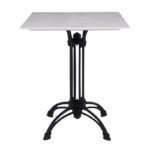 ΤΡΑΠΕΖΙ Sintered Stone-Μαντέμι Τετράνυχο, Επιφάνεια 11mm Απόχρωση White Marble 60x60  H73,5cm - Image 3