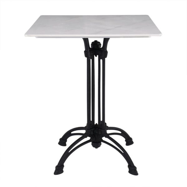 ΤΡΑΠΕΖΙ Sintered Stone-Μαντέμι Τετράνυχο, Επιφάνεια 11mm Απόχρωση White Marble 60x60  H73,5cm - Image 3