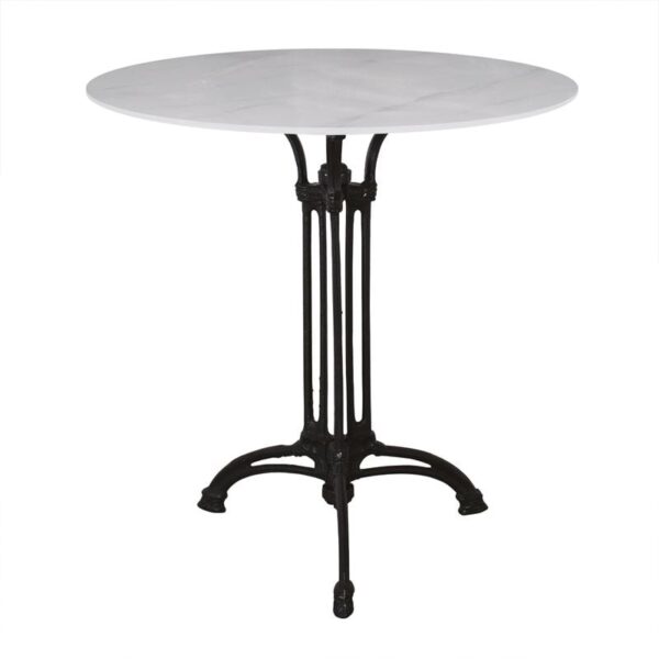 ΤΡΑΠΕΖΙ Sintered Stone-Μαντέμι Τρίνυχο, Επιφάνεια 11mm Απόχρωση White Marble Φ70  H73,5cm - Image 3