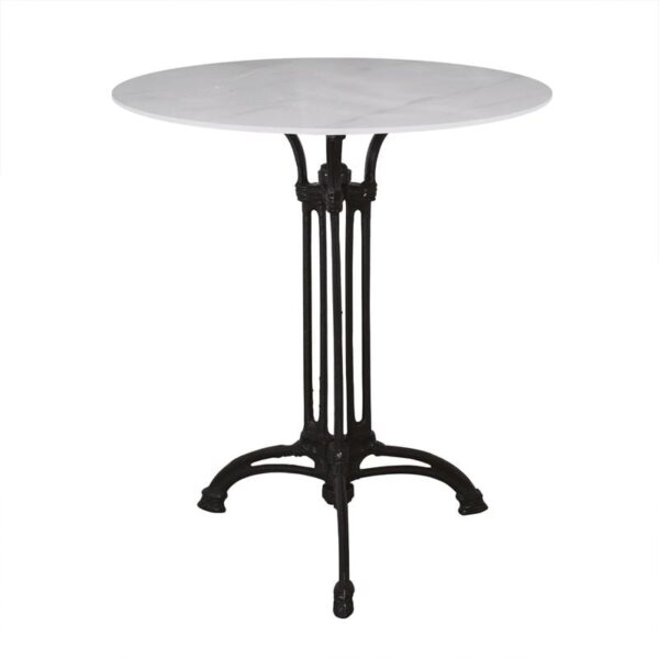 ΤΡΑΠΕΖΙ Sintered Stone-Μαντέμι Τρίνυχο, Επιφάνεια 11mm Απόχρωση White Marble Φ60  H73,5cm - Image 3