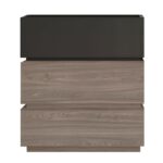VANITY Συρταριέρα 3 Συρτάρια Αποχρώσεων Sonoma Oak & Grey, με Αποσπώμενα χρωματικά Μέρη 60x40x66cm - Image 3