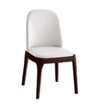 VISTA Καρέκλα Τραπεζαρίας- Κουζίνας, Απόχρωση Καρυδί, Pu Εκρού 49x52x87cm - Image 4