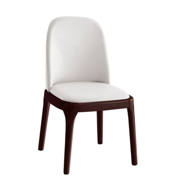 VISTA Καρέκλα Τραπεζαρίας- Κουζίνας, Απόχρωση Καρυδί, Pu Εκρού 49x52x87cm - Image 4