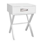 WICK Κομοδίνο Άσπρο Λάκα MDF 40x40x55cm - Image 3