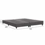 ΥΠΟΣΤΡΩΜΑ/ΚΡΕΒΑΤΙ KING-SIZE SIGGY HM21218 ΓΚΡΙ ΥΦΑΣΜΑ--ΓΙΑ 180x200εκ. - Image 3
