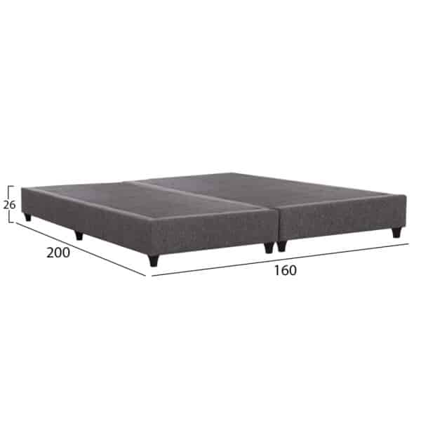 ΥΠΟΣΤΡΩΜΑ/ΚΡΕΒΑΤΙ KING-SIZE SIGGY HM21218 ΓΚΡΙ ΥΦΑΣΜΑ--ΓΙΑ 180x200εκ. - Image 3