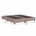 ΥΠΟΣΤΡΩΜΑ/ΚΡΕΒΑΤΙ KING-SIZE SIGGY HM21218.01 ΜΠΕΖ ΥΦΑΣΜΑ--ΓΙΑ 180x200εκ. - Image 3