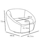 OVO ΠΟΛΥΘΡΟΝΑ ΠΕΡΙΣΤΡΕΦΟΜΕΝΗ ΛΕΥΚΟ 98x88x70 01-3161 - Image 5