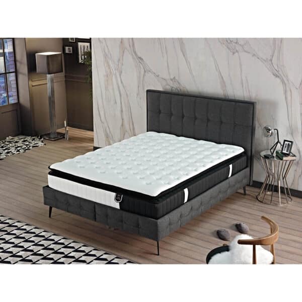 VISCO ALOE VERA ROLL PACK ΣΤΡΩΜΑ 160x200cm ΛΕΥΚΟ ΑΝΘΡΑΚΙ 200x160x31 09-1718 - Image 3