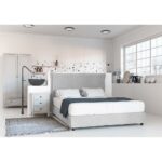 CITY ΚΡΕΒΑΤΙ (ΓΙΑ ΣΤΡΩΜΑ 160x200cm) ΛΕΥΚΟ 205x160xH110cm 09-2070 - Image 2