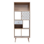 TRIANGLE ΒΙΒΛΙΟΘΗΚΗ SONOMA ΜΕ PATTERN 60x30x150 24-0684 - Image 2