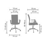 LOTTO ΚΑΡΕΚΛΑ ΓΡΑΦΕΙΟΥ DUSTY PINK 54x59x98 25-0474 - Image 5