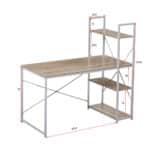 TORRE ΓΡΑΦΕΙΟ ΒΙΒΛΙΟΘΗΚΗ SONOMA ΛΕΥΚΟ 120x60x121cm 28-0230 - Image 5